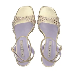 ALBANO Sandalias con tacón de Mujer 3393 / 21 PLATINO