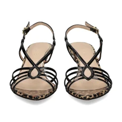 ALBANO Sandalias con tacón de Mujer 5344 / 17 NEGRO/LEOPARDO