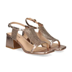 ALMA BLUE Sandalias con tacón de Mujer V24AB2033 BRONCE