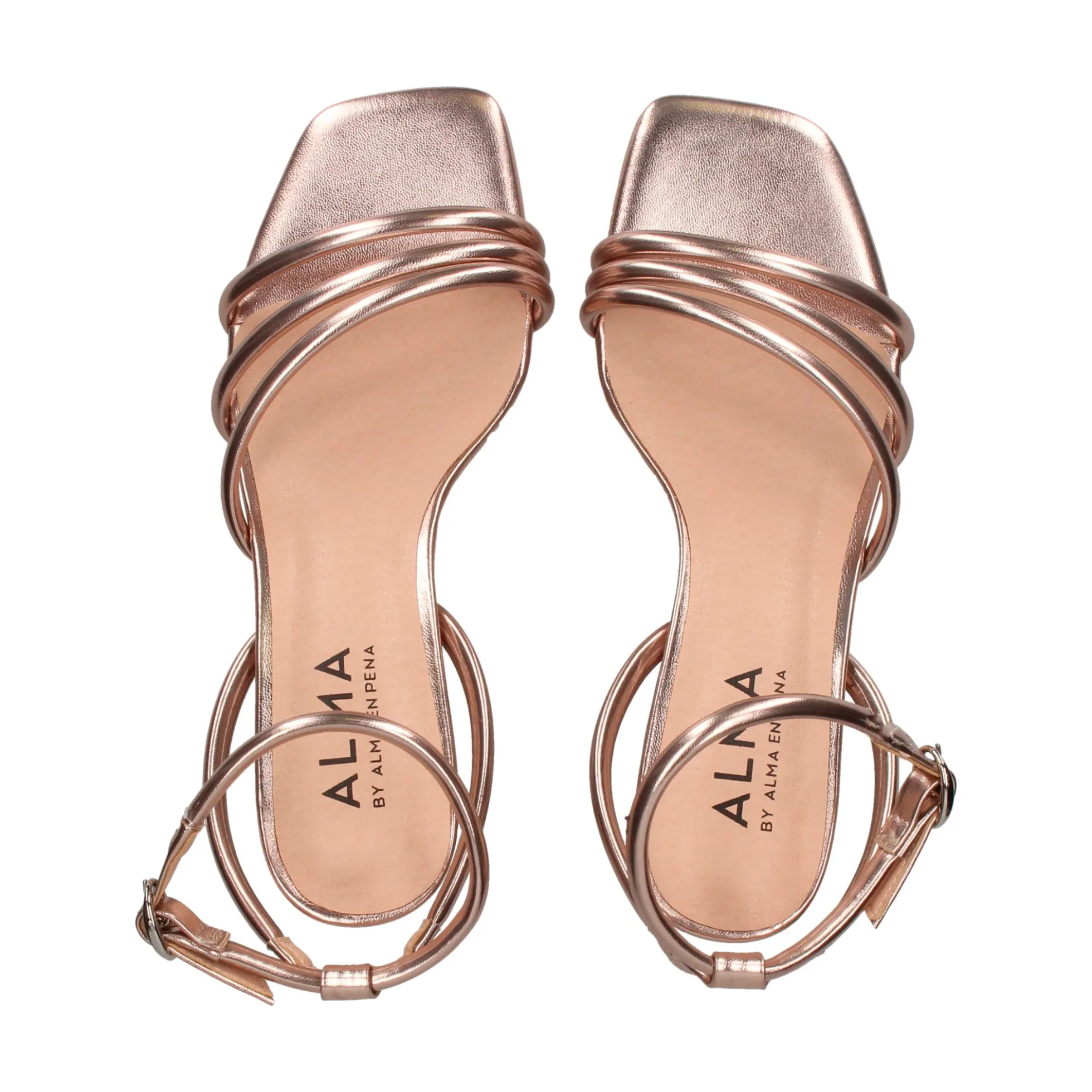 ALMA BLUE Sandalias con tacón de Mujer V24AB2050 BRONCE