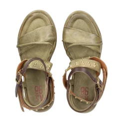 A.S.98 Sandalias con plataforma de Mujer C02001 0002 GREEN+TDM