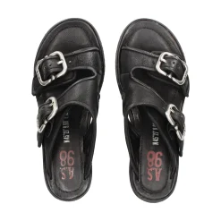 A.S.98 Sandalias con tacón de Mujer C03007 6002 NEGRO