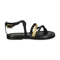 A.S.98 Sandalias planas de Mujer B74006 101 0001 NERO+O