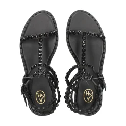 ASH Sandalias planas de Mujer PLAY BIS 006 NEGRO