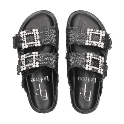 BEFREE Sandalias planas de Mujer VICKY-271 NEGRO