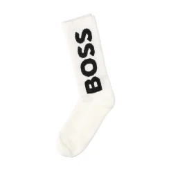BOSS Calcetines QS Rib Logo CC 100 BLANCO