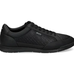 BOSS Zapatillas de Hombre Nitan_Tenn_mn 005 BLACK
