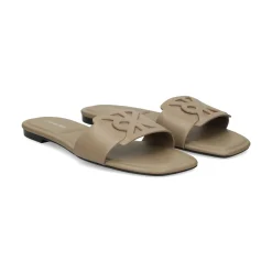 CALVIN KLEIN Sandalias planas de Mujer HW0HW03128 PBO Gris topo