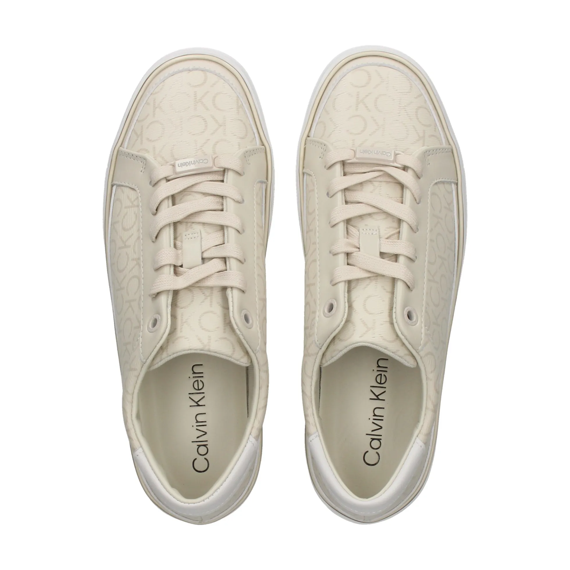 CALVIN KLEIN Zapatillas de Mujer HW0HW01670 0LD DK ECRU MON