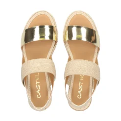 CASTELLER Sandalias cuña de Mujer 52-155-ANYELACA OSTRA+NATURAL