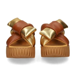 4CCCCEES Sandalias con plataforma de Mujer PLIA BOW ORO