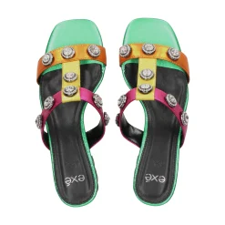 EXE Sandalias con tacón de Mujer KATY-414 MULTICOLOR