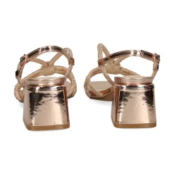 EXE Sandalias con tacón de Mujer CARMEN-300 PINK GOLD