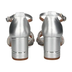 EXE Sandalias con tacón de Mujer PENNY-247 SILVER