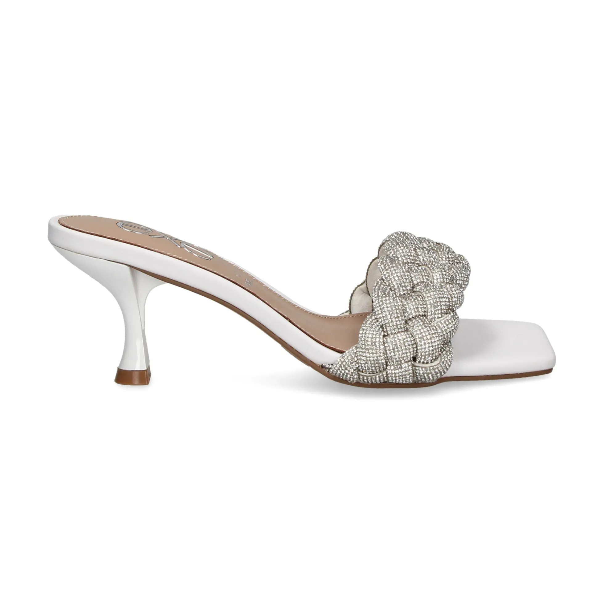 EXE Sandalias con tacón de Mujer JENIFER-040 BLANCO