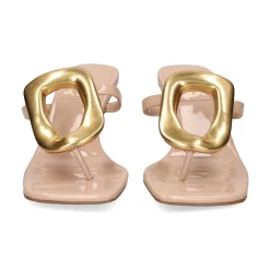 EXE Sandalias con tacón de Mujer SISSY-895 PATENT NUDE