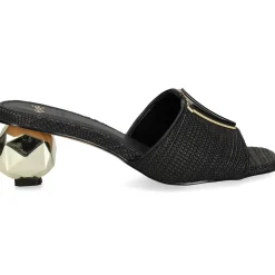 EXE Sandalias con tacón de Mujer SCARLET-601 NEGRO