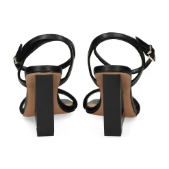 EXE Sandalias cuña de Mujer ELYSIA-391 NEGRO