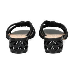 EXE Sandalias planas de Mujer KATY-227 NEGRO