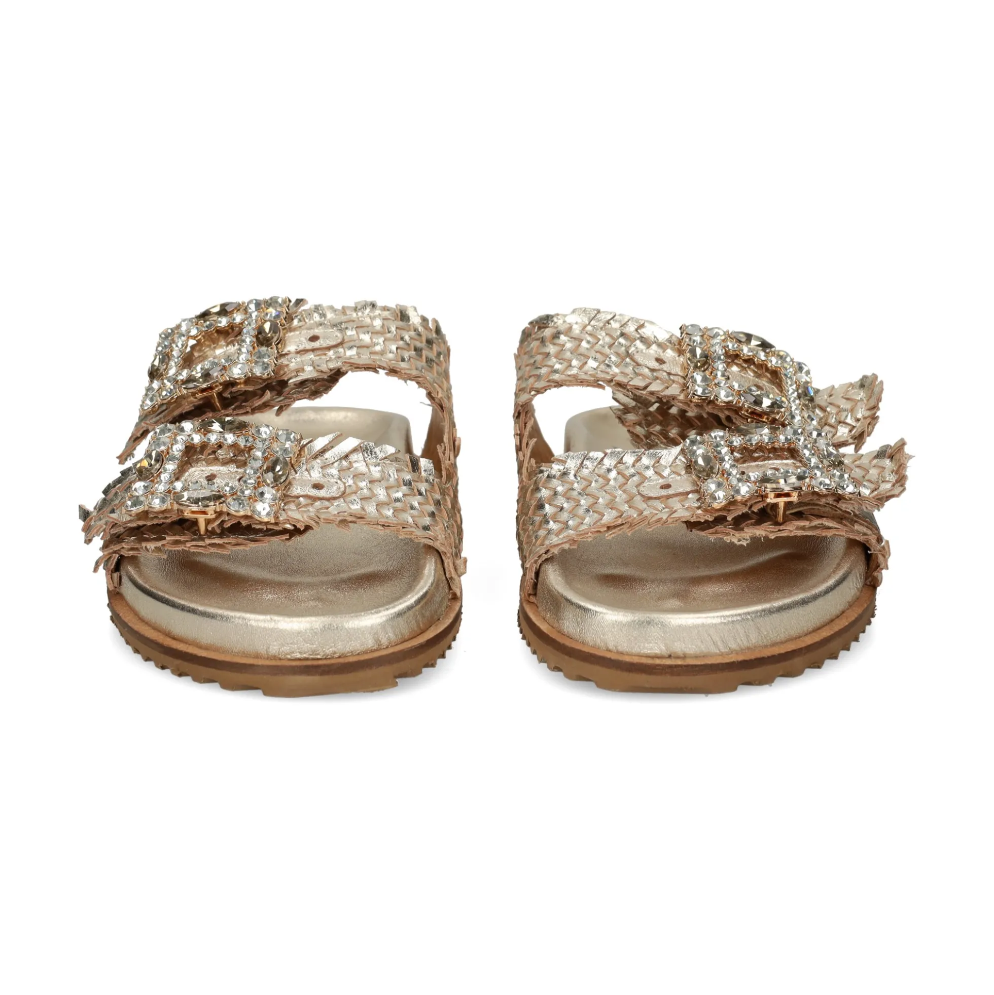 EXE Sandalias planas de Mujer VICKY-271 ORO