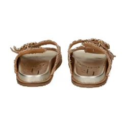 EXE Sandalias planas de Mujer VICKY-271 ORO