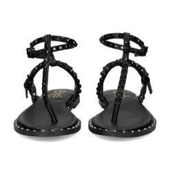 EXE Sandalias planas de Mujer VF239-82 NEGRO