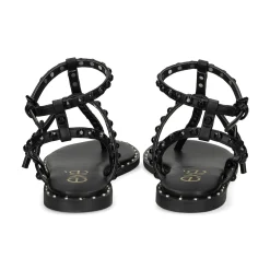 EXE Sandalias planas de Mujer VF239-82 NEGRO