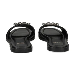 EXE Sandalias planas de Mujer DORETA-488 NEGRO