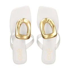 EXE Sandalias planas de Mujer STORM-268 BLANCO