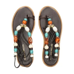 EXE Sandalias planas de Mujer 608 ITHAKI MARRON