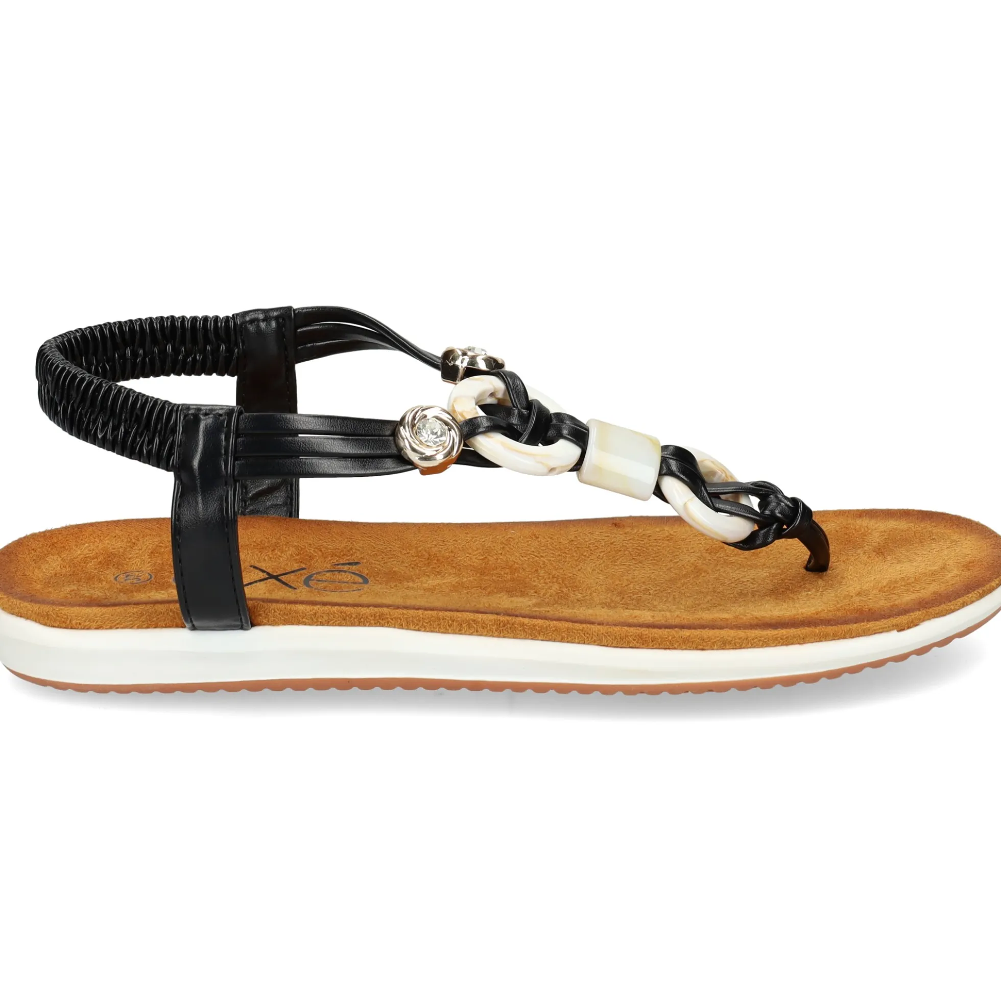 EXE Sandalias planas de Mujer F8043-0Y16 NEGRO
