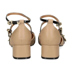 EXE Zapatos de tacón bajo GRACE-630 TAUPE BLACK