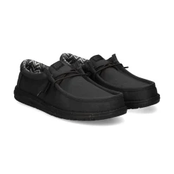 HEY DUDE Zapatillas de Hombre WALLY STRETCH 060 BLACK/BLACK