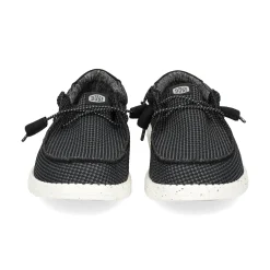 HEY DUDE Zapatillas de Hombre WALLY SPORT MESH 066 BLACK/WHITE