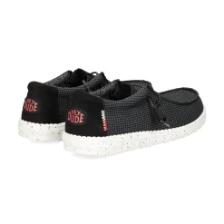 HEY DUDE Zapatillas de Hombre WALLY SPORT MESH 066 BLACK/WHITE