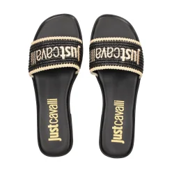 JUST CAVALLI Sandalias planas de Mujer 80RA3S80 899 BLACK