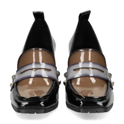 LODI Mocasines de Mujer BRE4922 NEGRO/STEEL/TAU