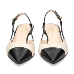 LODI Zapatos de tacón medio de Mujer CHAMES NEGRO+COTTON