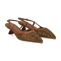 LODI Zapatos de tacón medio de Mujer A-CASIA C501 CHOCOLATE