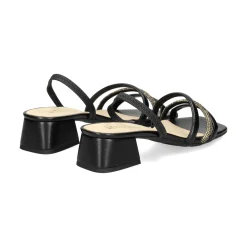 LÓPEZ Sandalias con tacón de Mujer 24529 NEGRO