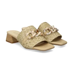 LÓPEZ Sandalias con tacón de Mujer 24524 ARENA