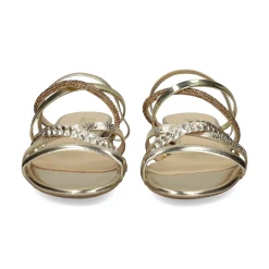 LÓPEZ Sandalias planas de Mujer 24640 MULTI PLATINO