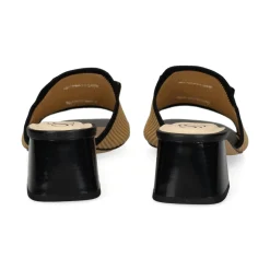 MISS ELASTIC Sandalias con tacón de Mujer 73032 72 CAMEL-NEGRO