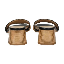 MISS ELASTIC Sandalias con tacón de Mujer 70091 72 CAMEL/NEGRO