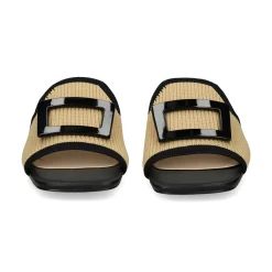 MISS ELASTIC Sandalias con tacón de Mujer 73024 72 CAMEL-NEGRO