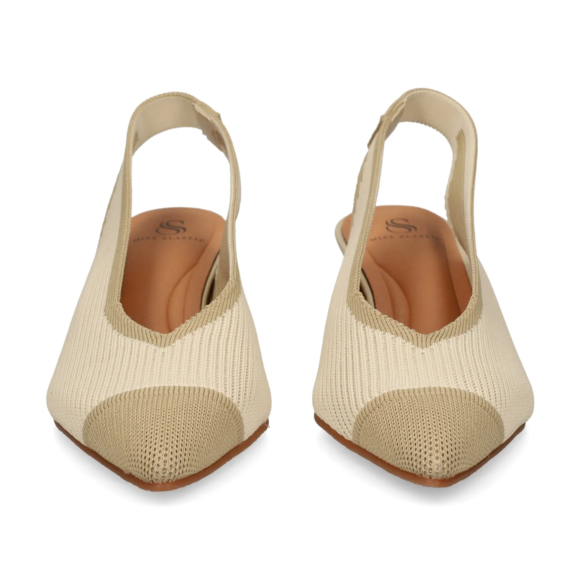 MISS ELASTIC Zapatos de tacón medio de Mujer 76535 3V CREMA/AVENA