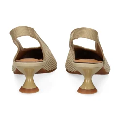 MISS ELASTIC Zapatos de tacón medio de Mujer 76535 3V CREMA/AVENA