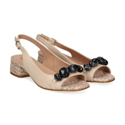 MIUXA Sandalias con tacón de Mujer VEROCA LAPONIA/BEIGE