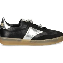 MJUS Zapatillas de Mujer T94172 NERO+ARGENTO