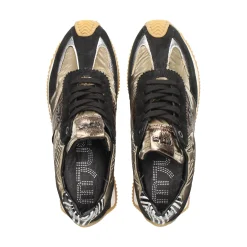 MJUS Zapatillas de Mujer L14125 NERO+ARGENTO+